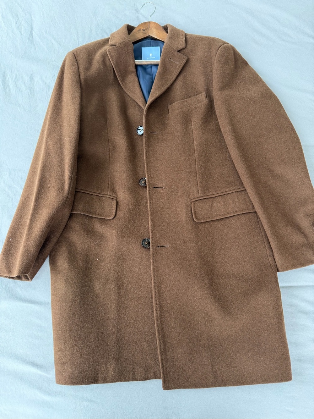 Pierre Cardin Men's Brown Pea Coat